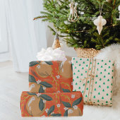  kleurrijk Oranje naadloos patroon Cadeaupapier