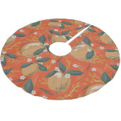  kleurrijk Oranje naadloos patroon Kerstboom Rok (Gekanteld)