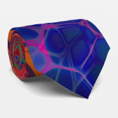 Kleurrijk Oranje Paars Mosaic Abstract Stropdas (Opgerold)