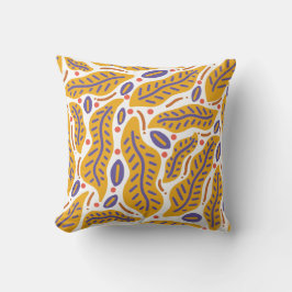 Kleurrijk Oranje Tropisch Lekt Doodle Kussen