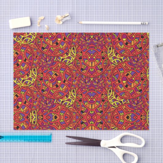 Kleurrijk organisch patroon tissuepapier (Craft)