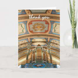 Kleurrijk orgel bedankkaart