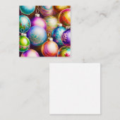 Kleurrijk ornamenbudget voor mini-kerstmis notitiekaartje (Voorkant / Achterkant)