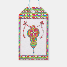 Kleurrijk Ornament Cadeau Label van Leslie Clair B Cadeaulabel