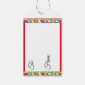 Kleurrijk Ornament Cadeau Label van Leslie Clair B Cadeaulabel (Achterkant)