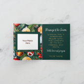 Kleurrijk  Ornament Foto & Recept Kerst Kaart (Binnen)