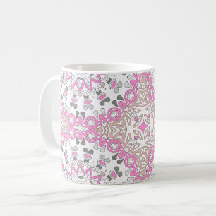 Kleurrijk ornament mandala caleidoscoop  koffiemok