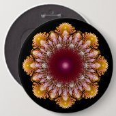 Kleurrijk ornament ronde button 6,0 cm (Voorkant /achterkant)