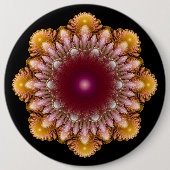 Kleurrijk ornament ronde button 6,0 cm (Voorkant)