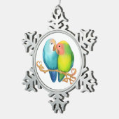 Kleurrijk Ornament van Lovevogels Snowflake (Rechts)