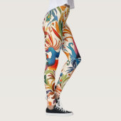 Kleurrijk Otomi Vogelpatroon Leggings (Rechts)
