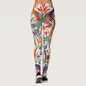 Kleurrijk Otomi Vogelpatroon Leggings (Achterkant)