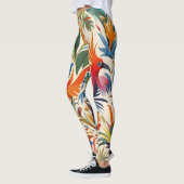 Kleurrijk Otomi Vogelpatroon Leggings (Links)