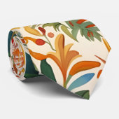Kleurrijk Otomi Vogelpatroon Stropdas (Opgerold)