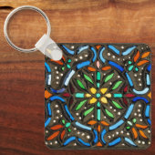 Kleurrijk Ottomaanse patroon Sleutelhanger (Voorkant)