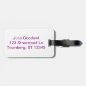 Kleurrijk owl bagagelabel (Achterkant horizontaal)