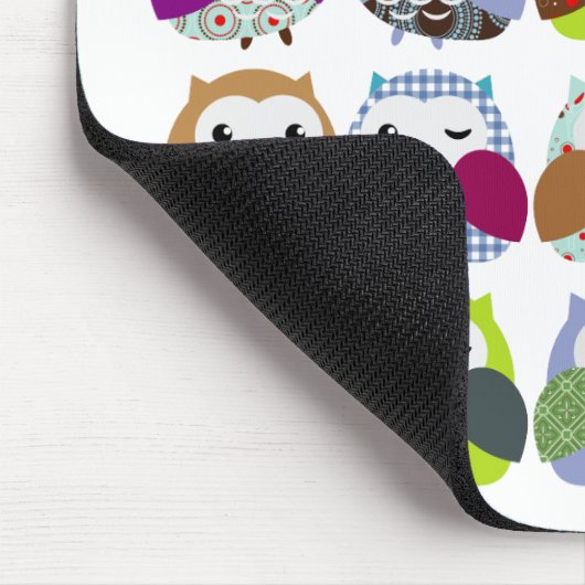 Kleurrijk owl muismat (Hoek)