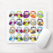 Kleurrijk owl muismat (Met muis)