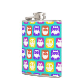 Kleurrijk owl patroon heupfles (Links)