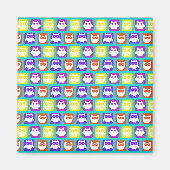 Kleurrijk owl patroon magneet (Voorkant)