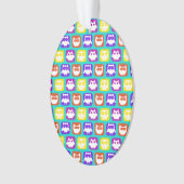 Kleurrijk owl patroon ornament (voorkant)