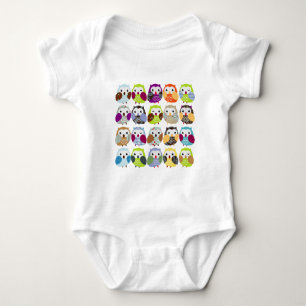 Kleurrijk owl romper