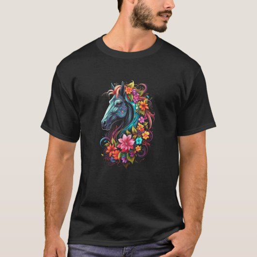 Kleurrijk Paard 13 T-shirt (Voorkant)