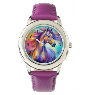 Kleurrijk Paard Kleurig  Horloge