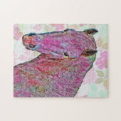 Kleurrijk Paard Kunst Patroon Puzzel Legpuzzel (Horizontaal)