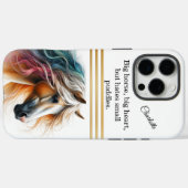 Kleurrijk paard met stromende manen Case-Mate iPhone case (Achterkant (horizontaal))