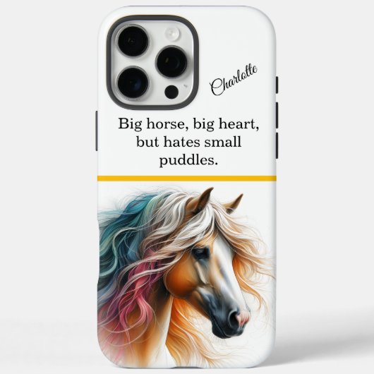 Kleurrijk paard met stromende manen Case-Mate iPhone case (Achterkant)
