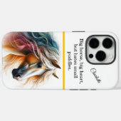 Kleurrijk paard met stromende manen Case-Mate iPhone case (Achterkant (horizontaal))
