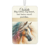 Kleurrijk paard met stromende manen luchtverfrisser (Achterkant)