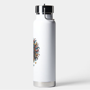Kleurrijk Paard Puzzelstuk Vintage Gravure T-Shirt Waterfles