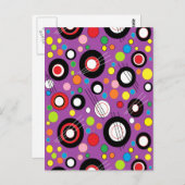 Kleurrijk Paars Briefkaart (Voorkant / Achterkant)