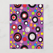 Kleurrijk Paars Briefkaart (Voorkant)