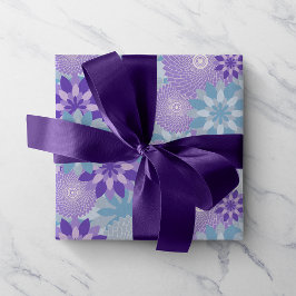 Kleurrijk Paars en blauw ventilatorpatroon Mandala Tissuepapier