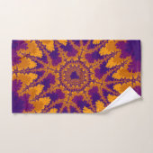 Kleurrijk Paars en Oranje fractal Bad Handdoek (Handdoek)