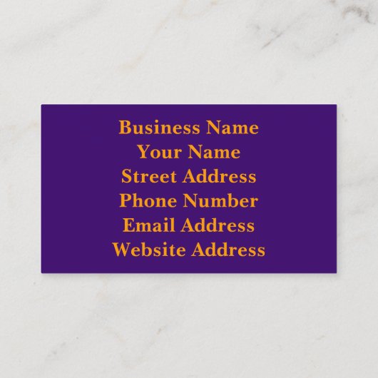 Kleurrijk Paars en Oranje fractal Visitekaartje (Achterkant)