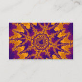 Kleurrijk Paars en Oranje fractal Visitekaartje (Voorkant)