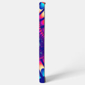 Kleurrijk Paars, roze en lichtblauw fractal Samsung Galaxy Hoesje (Linkerkant)