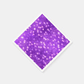 Kleurrijk Paarse Hart Servet (Hoek)