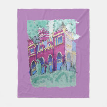 Kleurrijk Paarse kasteel in Boedapest