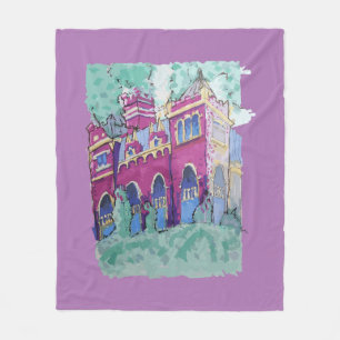 Kleurrijk Paarse kasteel in Boedapest Fleece Deken