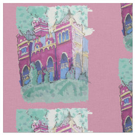 Kleurrijk Paarse kasteel in Boedapest Stof