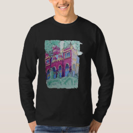 Kleurrijk Paarse kasteel in Boedapest T-shirt