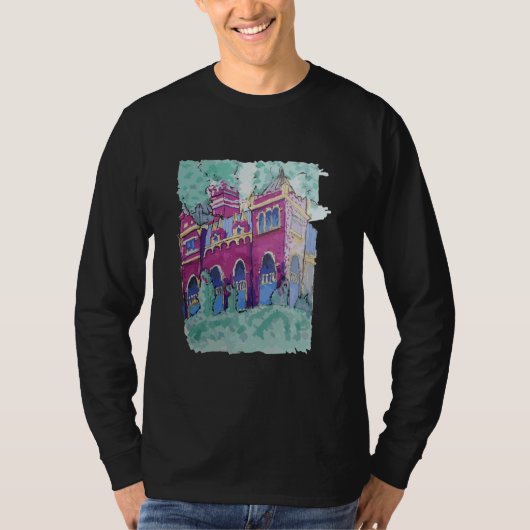 Kleurrijk Paarse kasteel in Boedapest T-shirt (Voorkant)