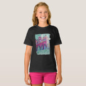 Kleurrijk Paarse kasteel in Boedapest T-shirt (Voorkant volledig)