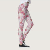  kleurrijk Paarse roze bloemmotief Leggings (Rechts)