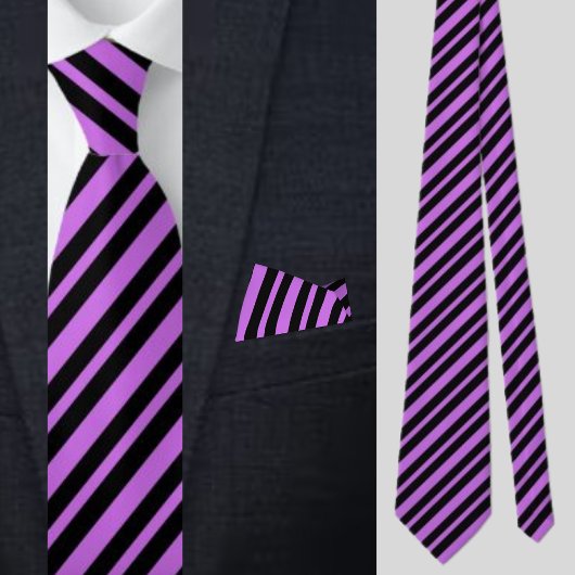 Kleurrijk Paarse strepenpatroon Stropdas